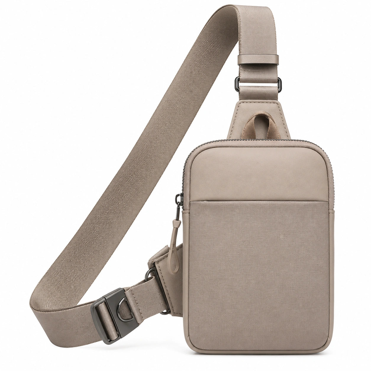 Bolso Bandolera Beige para Hombre con Correa Ajustable