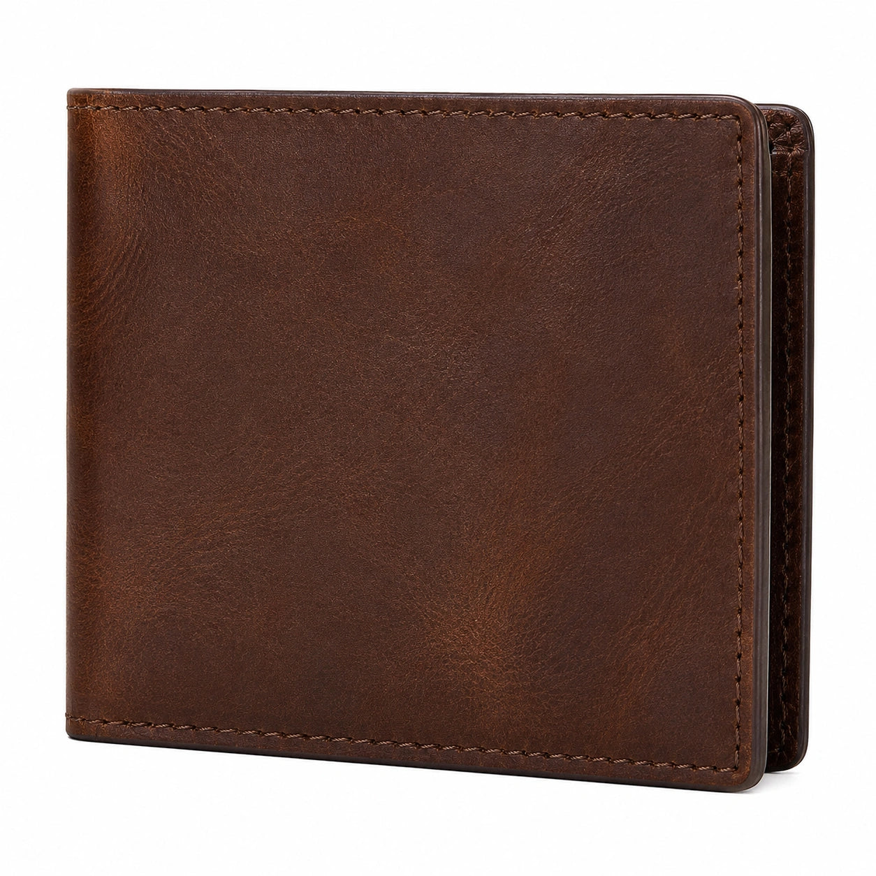 Cartera plegable clásica para hombre en marrón