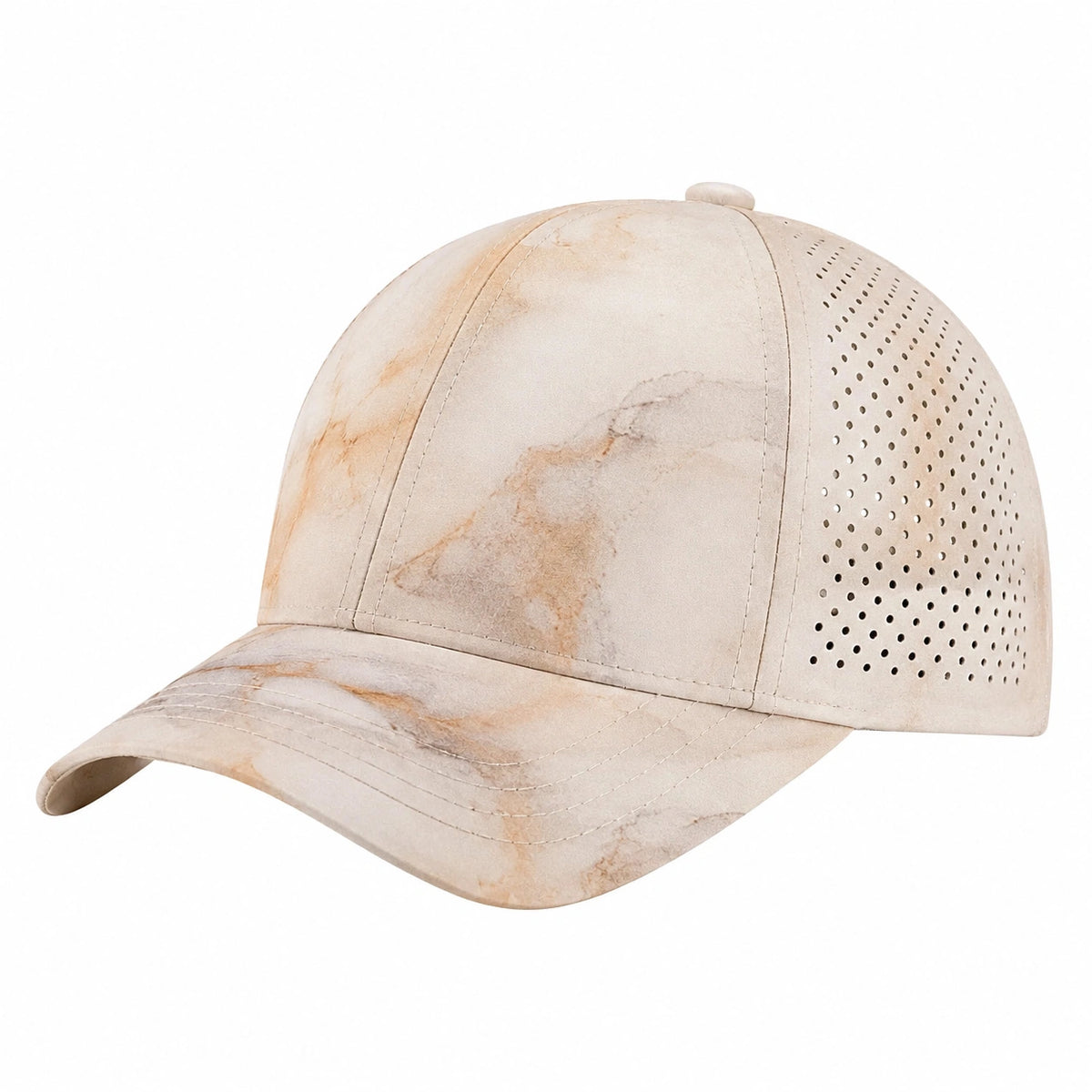 Gorra de Béisbol Diseño Mármol Beige con Ventilación