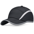Gorra negra impermeable con visera reflectante