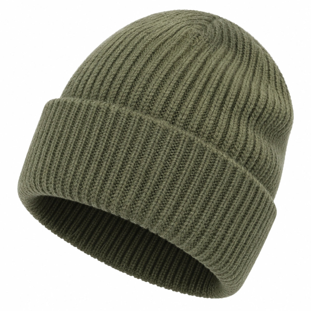 Gorro de Punto Invierno Verde Oliva