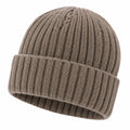 Gorro de punto unisex para invierno color marrón