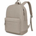 Mochila beige con gran capacidad y diseño minimalista