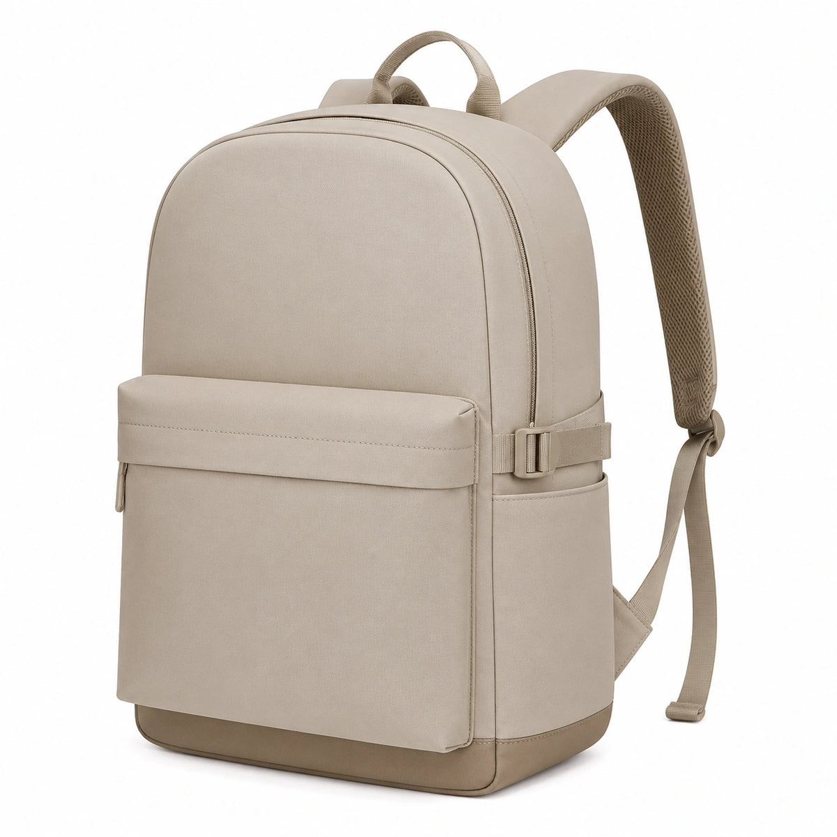 Mochila moderna beige resistente al agua