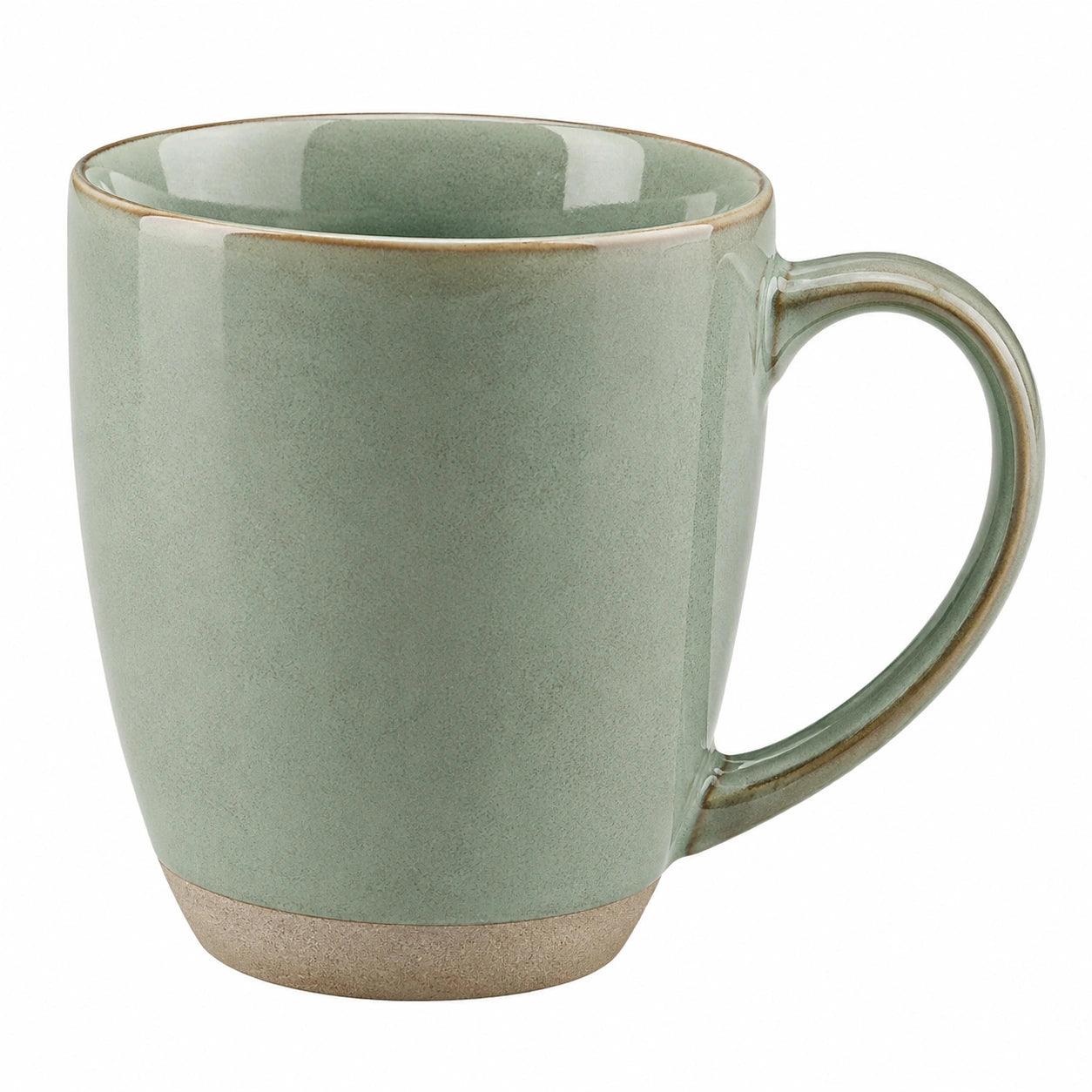 Taza de cerámica verde esmaltada 350ml