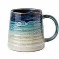 Taza de Cerámica Esmaltada Azul/Verde/Beige 300 ml