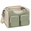 Bolso de Transporte para Mascotas Verde con Bolsillos Externos