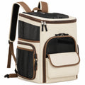 Mochila Transportadora para Mascotas Beige y Marrón